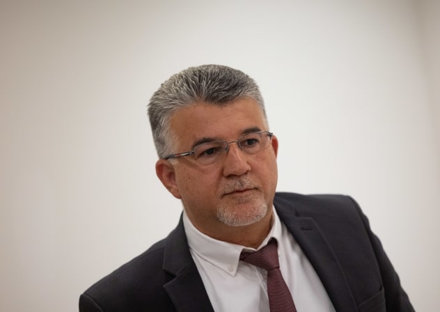 Yousef Jabareen attends Hadash–Ta'al faction meeting, at the Knesset, the Israeli parliament in Jerusalem, on May 25, 2026.
