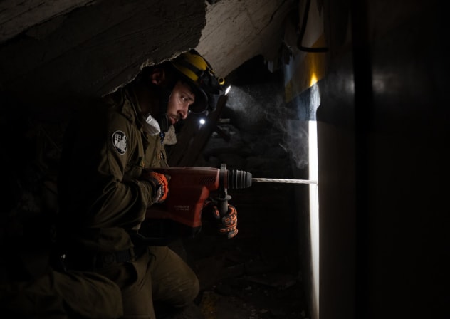 IDF Home Front Command forces operating at impact sites in Cali, Colombia, August 14, 2026.
