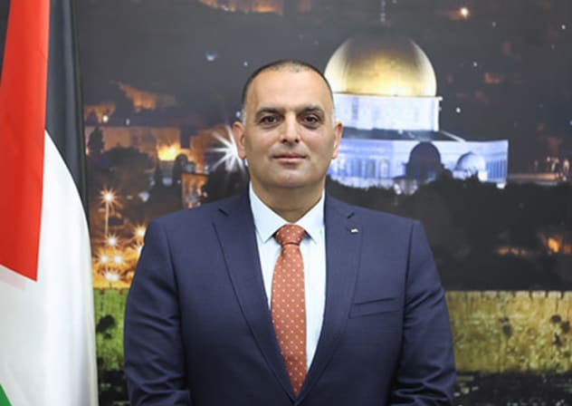 Palestinian Authority's Jerusalem Affairs Minister Ashraf Hassan Abbas al-Awar.