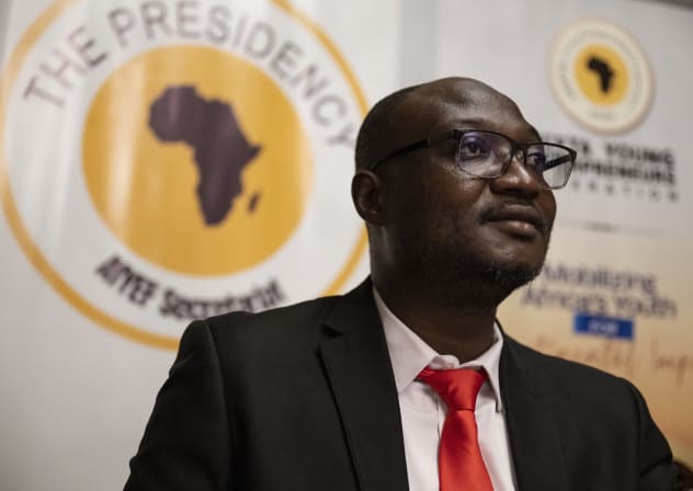 Profile of Hissan Siita Sofo the president of the AfCFTA Young Entrepreneurs Federation at a signing ceremony of a memorandum of understanding with the Sudanese community in Accra, Ghana, on April 15 2026.
