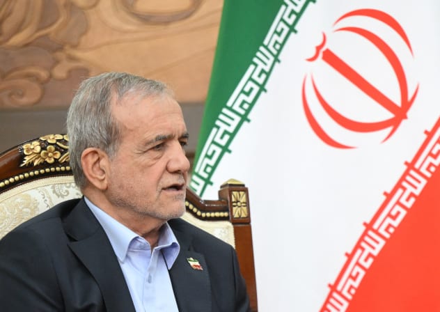 Iranian President Masoud Pezeshkian attends a meeting with Russian President Vladimir Putin on the sidelines of the Shanghai Cooperation Organisation (SCO) summit in Bishkek, Kyrgyzstan September 1, 2026.