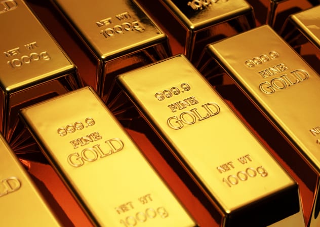Gold bars illustration.