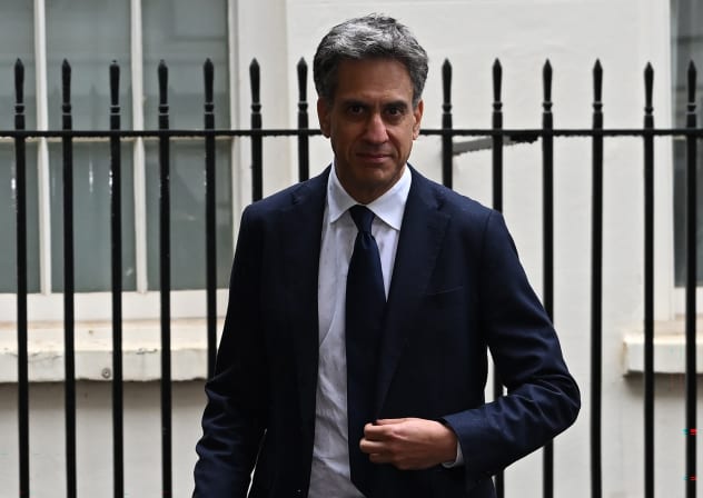 Foreign Secretary Ed Miliband departs after a cabinet meeting at Downing Street, September 8, 2026