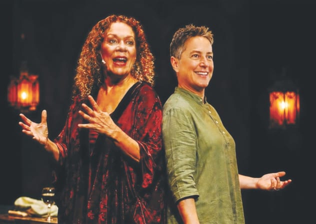 Directors Gabriella Lev (L) and Yael Valier explore texts with their audience through theater.