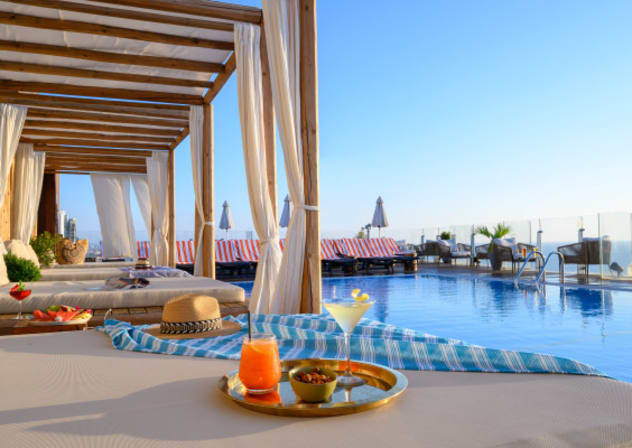 The pool at the Carlton Tel Aviv.