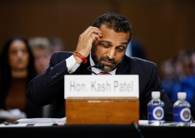 FBI Director Kash Patel attends a Senate Judiciary Committee hearing on oversight of the Federal Bureau of Investigation, on Capitol Hill in Washington, DC, US, September 15, 2026.