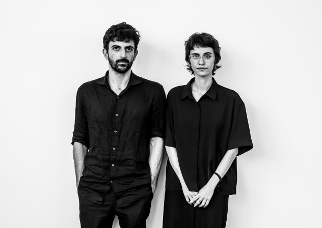 Journalist and director Rachel Szor and Israeli journalist and filmmaker Yuval Abraham attend the "Naza" Photocall during the 83rd Venice International Film Festival at Palazzo del Casino on September 10, 2026 in Venice, Italy.