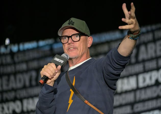  Matthew Lillard of "Scream" talks to fans at a Behind the Screams panel at the 2026 Fan Expo at Colorado Convention Center on May 28, 2026 in Denver, Colorado.