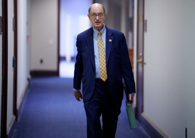 Rep. Brad Sherman (D-CA) arrives for a Democratic caucus meeting on Capitol Hill on September 1, 2026 in Washington, DC.