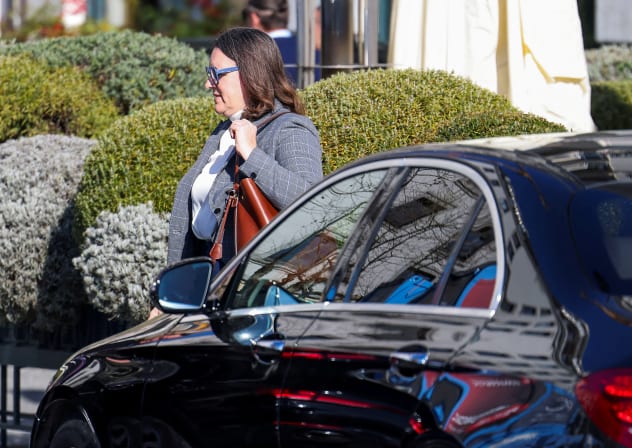 FILE PHOTO: Tressa Rae Finerty, Charge d'Affaires for the US Mission to the United Nations and Other International Organizations in Geneva, leaves the Four Seasons Hotel des Bergues Geneva on the day of US-mediated peace talks between Russia and Ukraine, in Geneva, Switzerland, February 26, 2026