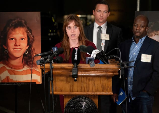 Witness Catherine Sweeney with WPLN recounts the planned execution of Christa Pike at Riverbend Maximum Security Institution in Nashville, Tennessee, US, September 30, 2026. Pike had not been declared dead when the witnesses were asked to leave the room they were witnessing in.