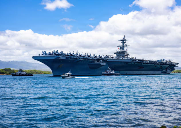 Nimitz-class aircraft carrier USS Theodore Roosevelt (CVN 71) in Exercise Rim of the Pacific 2026, July 7, 2026.