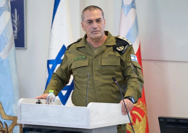 IDF Chief of Staff Lt. Gen. Eyal Zamir speaks at a conference of senior command staf at the Glilot IDF base on October 4, 2026.