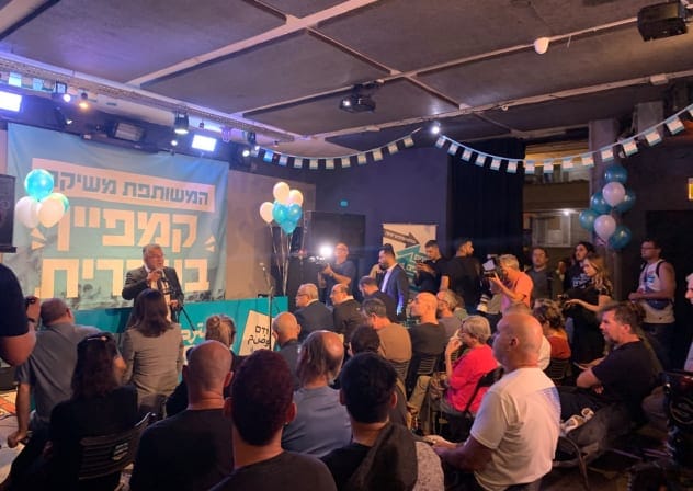 Chairman of the Arab-led Joint List party, Yousef Jabareen, speaks at a campaign launch event in Tel Aviv, Monday, October 5, 2026.