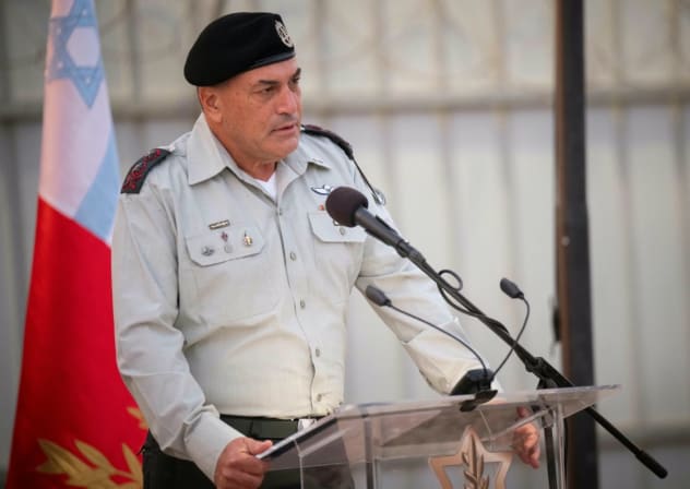 IDF Chief of Staff Lt.-Gen. Eyal Zamir addresses the General Staff Forum's October 7 memorial at Zikim, in the Gaza Border Communities, October 5, 2026.