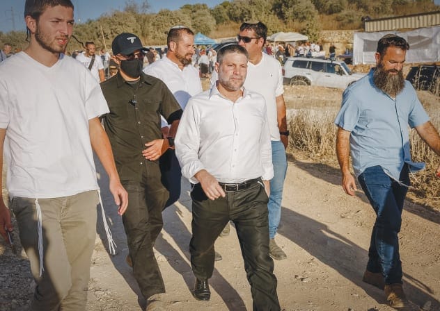 FINANCE MINISTER Bezalel Smotrich attends a groundbreaking ceremony for the new Karmei Yehuda community in the Hebron Hills, Sept. 27. 