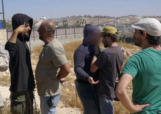 Extremist settler activists clash with Palestinians and members of Sons of Abraham over a disputed property in the West Bank, broadcast October 11, 2026.