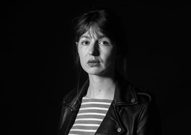 Sally Rooney attends a photocall during the Edinburgh International Book Festival.
