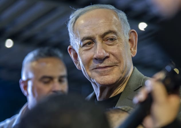 Prime Minister and Likud party chairman Benjamin Netanyahu visits supporters in the northern Israeli city of Haifa, ahead of Israel’s upcoming general elections, October 14, 2026