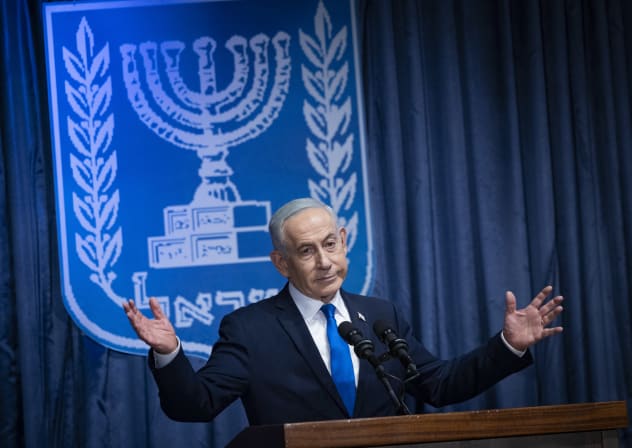 Prime Minister Benjamin Netanyahu attends a reception marking the opening of the Colombian Embassy in Jerusalem, held at the Israeli Ministry of Foreign Affairs in Jerusalem, October 14, 2026.