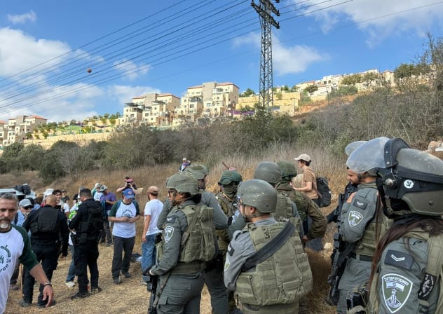IDF forces detain volunteers with Rabbis for Human Rights in the West Bank village of Nahalin on October 21, 2026. 