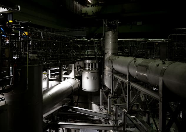 This picture taken on January 22, 2024 shows a section of JT-60SA, the world's biggest experimental nuclear fusion reactor at Naka Fusion Institute in Naka city of Ibaraki Prefecture.