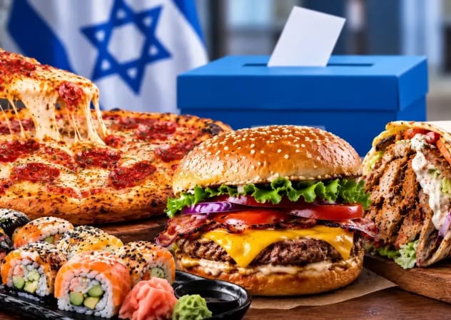 Knockout at 10 p.m. Pizza crushed burgers in the battle for the exit poll.
