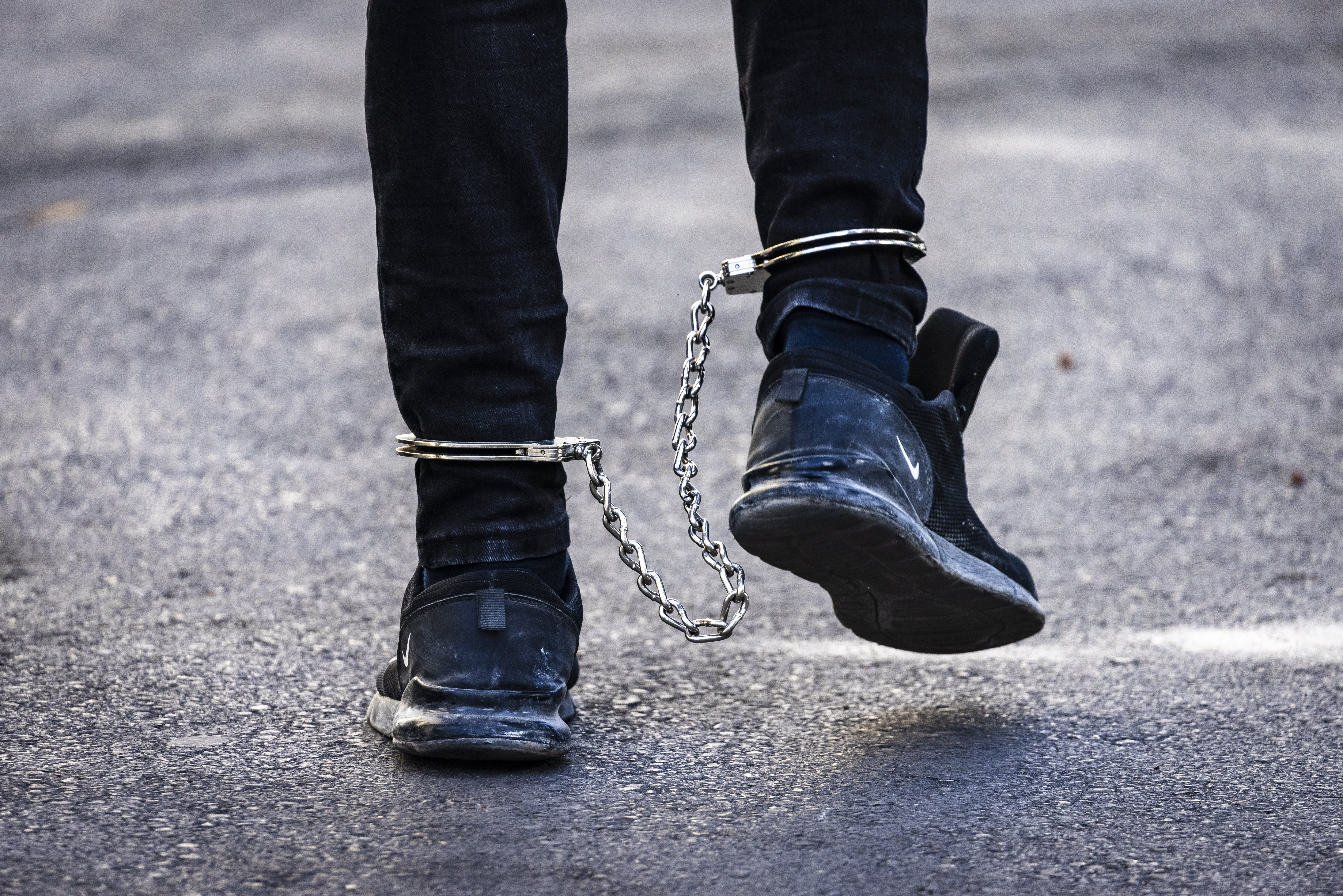 Photo illustration of handcuffs in Jerusalem on October 17. 2021. (photo credit: OLIVIER FITOUSSI/FLASH90)