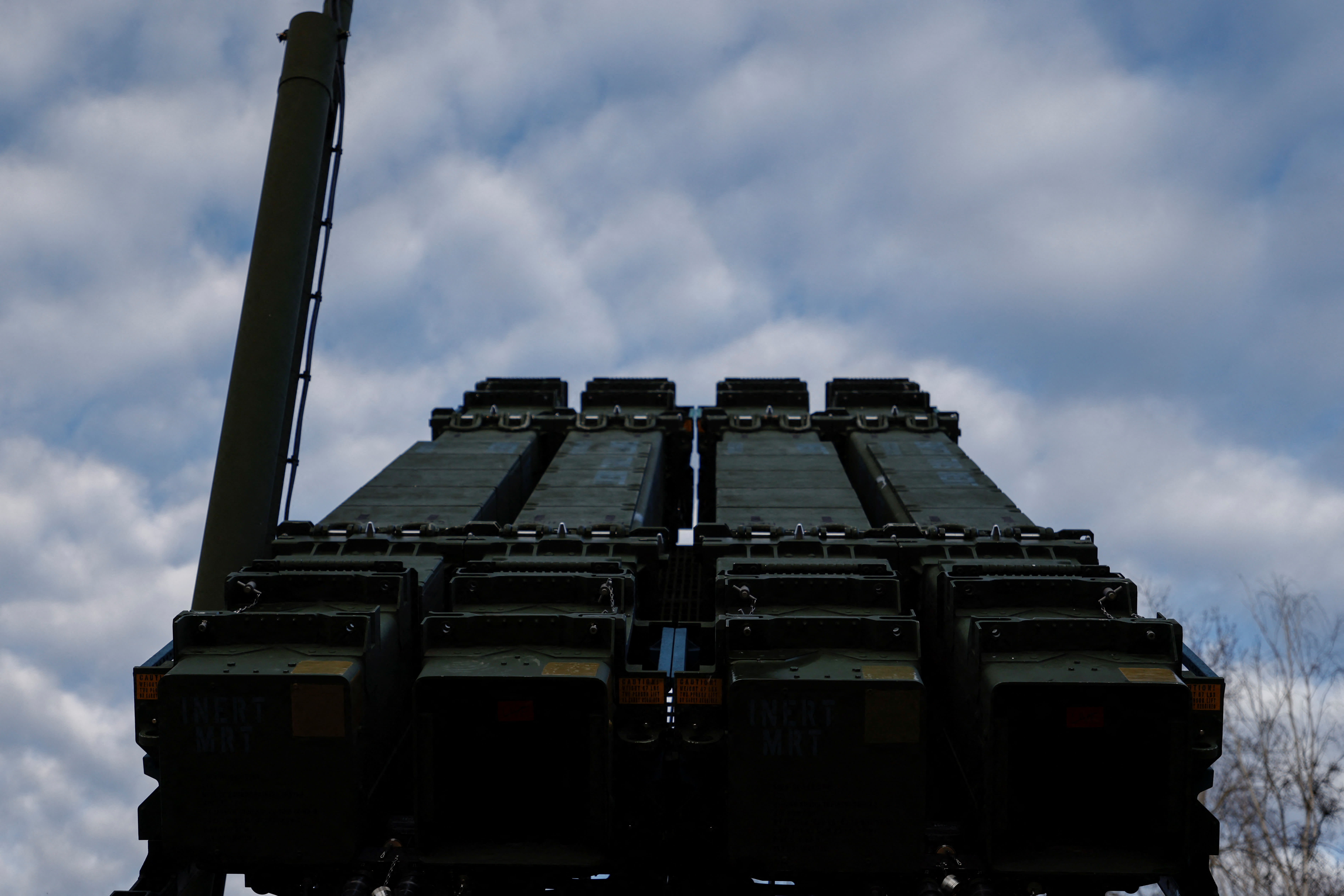 Surface-to-air missile launcher of the Patriot (Wisla) system newly integrated into the Integrated Battle Command System (IBCS) stands at an army base in Sochaczew, Poland, December 18, 2024. (photo credit: REUTERS/KUBA STEZYCKI)