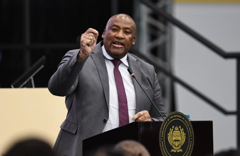 Minister Gayton McKenzie during the 2026 State of the Nation Address Debate at the Parliamentary Dome on Feb. 17, 2026 in Cape Town, South Africa. (photo credit: Gallo Images/Jeffrey Abrahams)