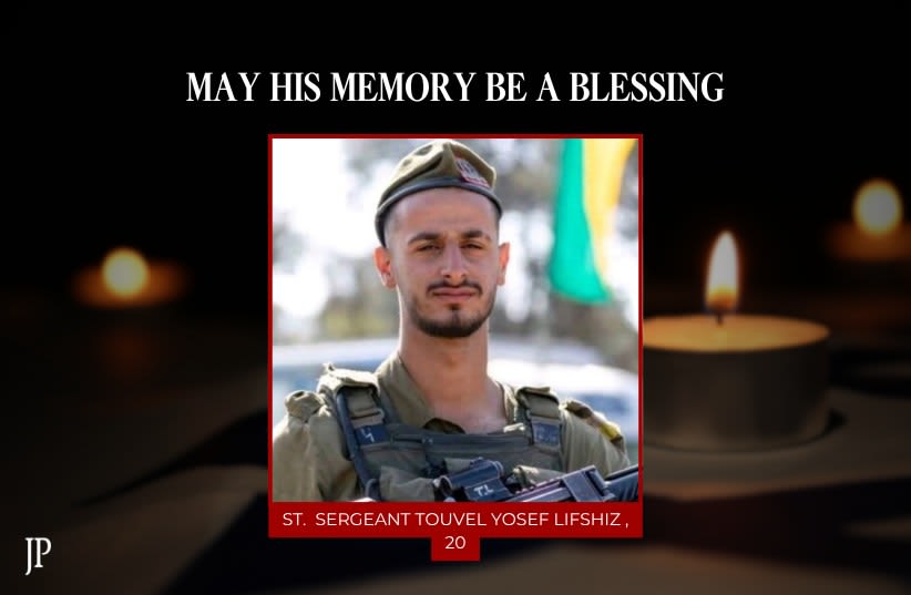 Staff Sergeant Touvel Yosef Lifshiz killed in combat in southern Lebanon, April 8, 2026. (photo credit: IDF SPOKESPERSON