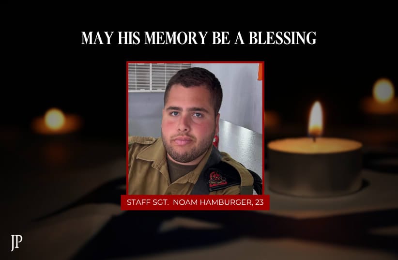 Fallen IDF soldier, Staff Sgt. Noam Hamburger. (photo credit: IDF SPOKESPERSON UNIT)