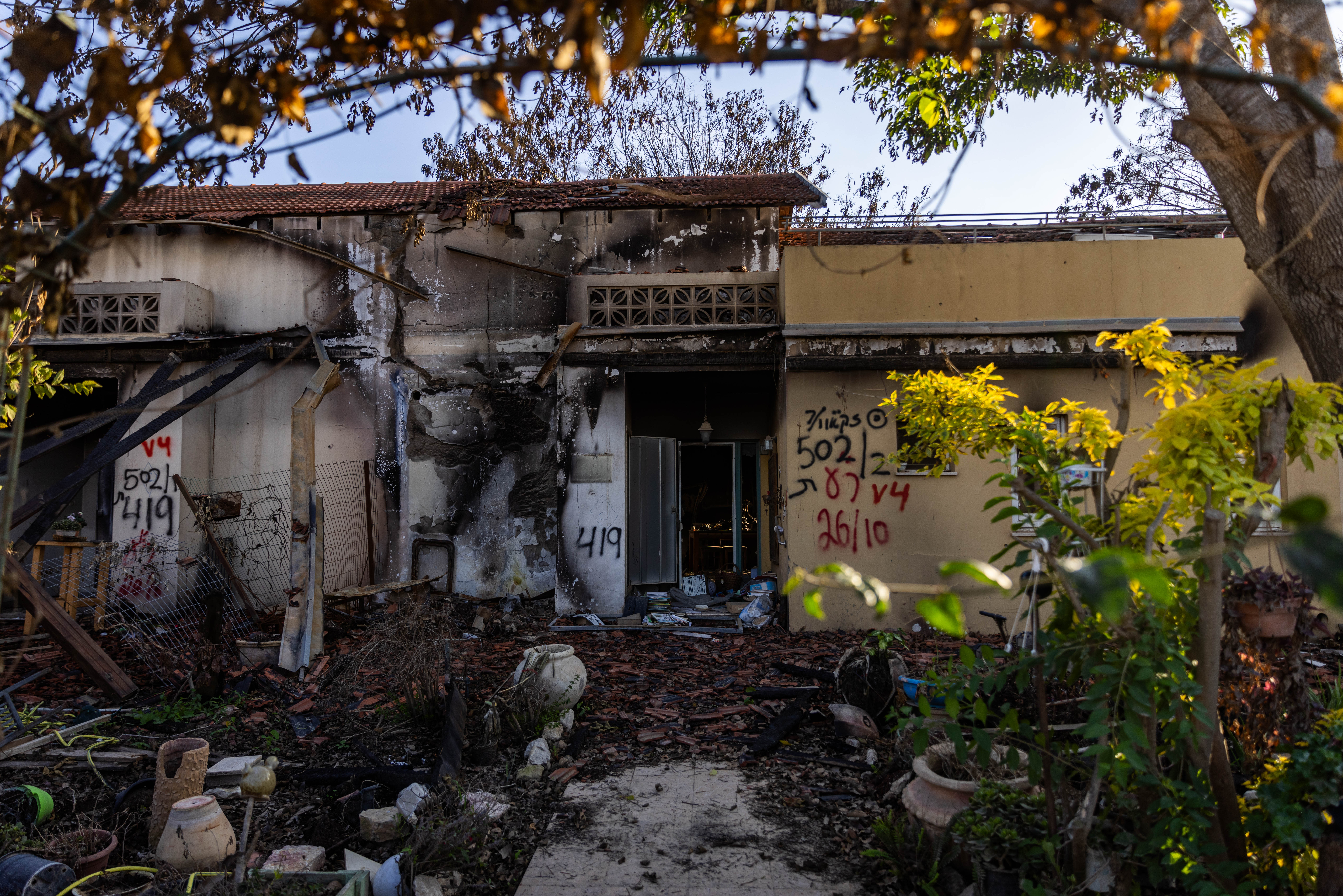 A VIEW of Kibbutz Be’eri shows a destroyed home from a world left behind on Oct. 7, 2023, when Hamas terrorists, Palestinian civilians, UNWRA workers, and media members infiltrated Gaza border communities and massacred 1,200 people. (photo credit: FLASH90)