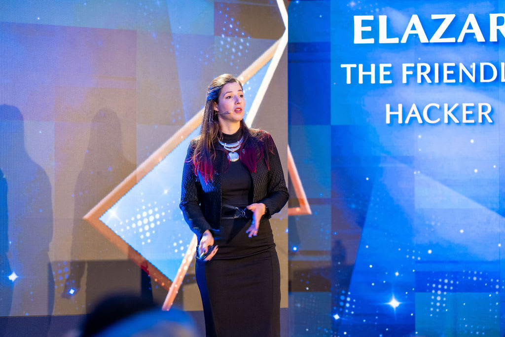 Keren Elazari at the Yael Foundation Awards in Vienna, February 2nd, 2026 (photo credit: GADI SIERRA)