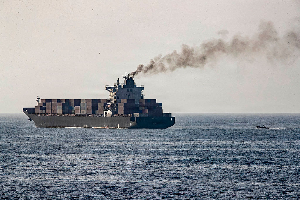 US FORCES patrol the Arabian Sea near M/V Touska on April 20, 2026, after firing upon the Iranian-flagged vessel that the US accused of attempting to violate the US naval blockade of Iranian ports near the Strait of Hormuz. (photo credit: US Navy via Getty Images)