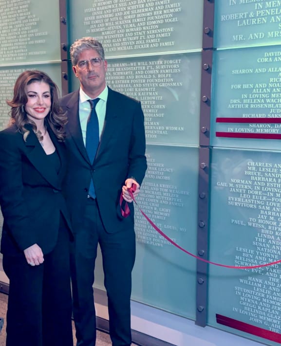 Lebanese banker Antoun Sehnaoui and his Jewish partner Morgan Ortagus seen at the United States Holocaust Memorial Museum, April 14, 2026. (photo credit: X screenshot/Section 27 (a))