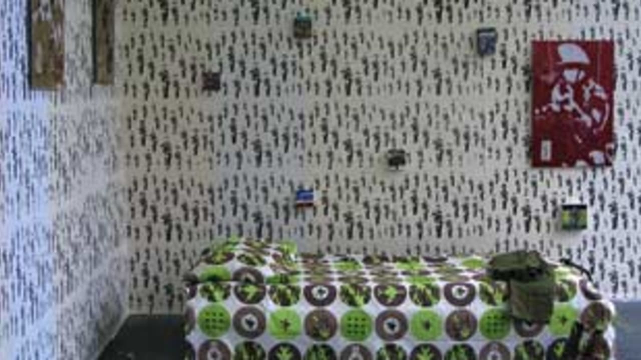 art installation - wall with bed 311