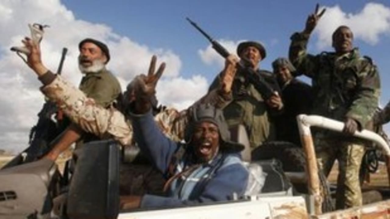 Libyan rebels celebrate 311 (R)