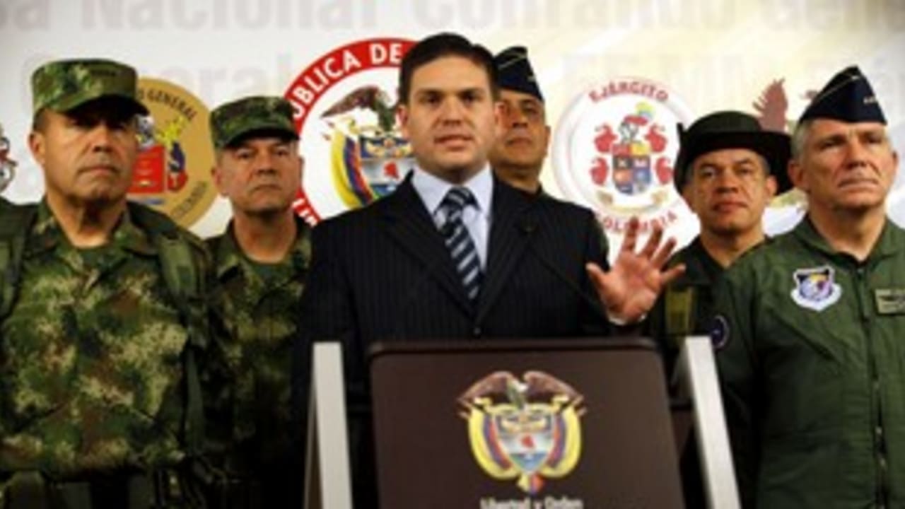 Colombia's Defence Minister Juan Carlos Pinzon