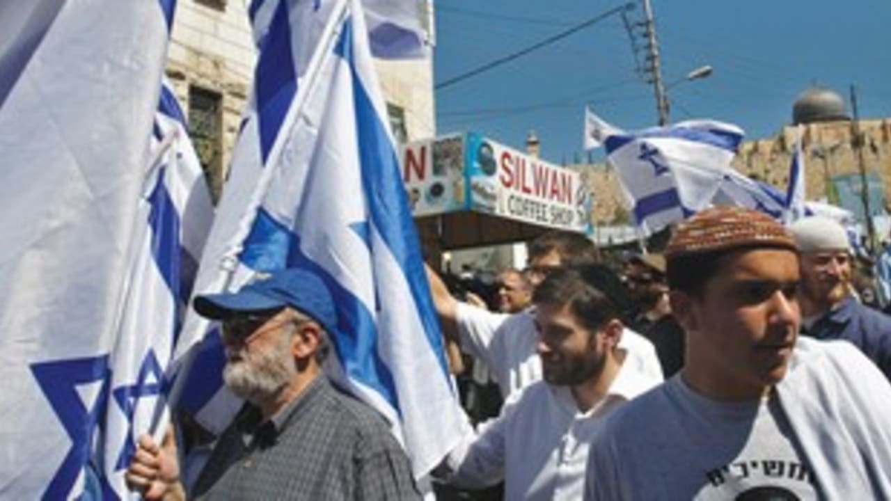 Right wing activists march in J'lem R 311