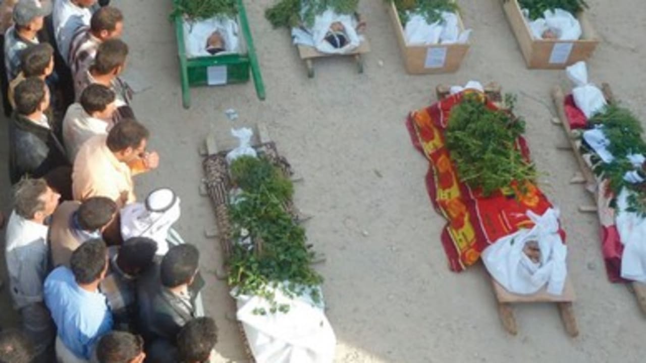 opposition activists at funeral in Hala, Syria