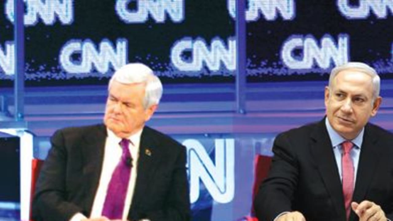 Republican Presidential candidates Netanyahu, Gingrich 390