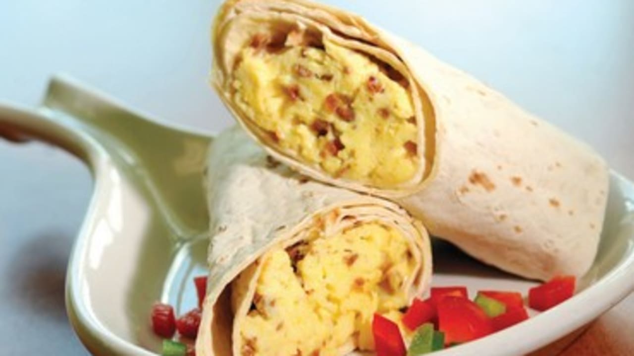 LOX, EGGS AND SPINACH BURRITOS 370