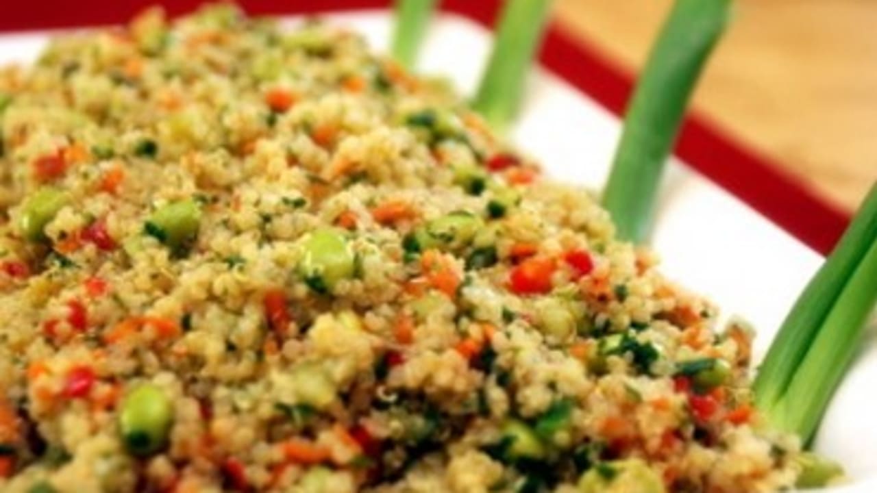 Quinoa salad with edamame