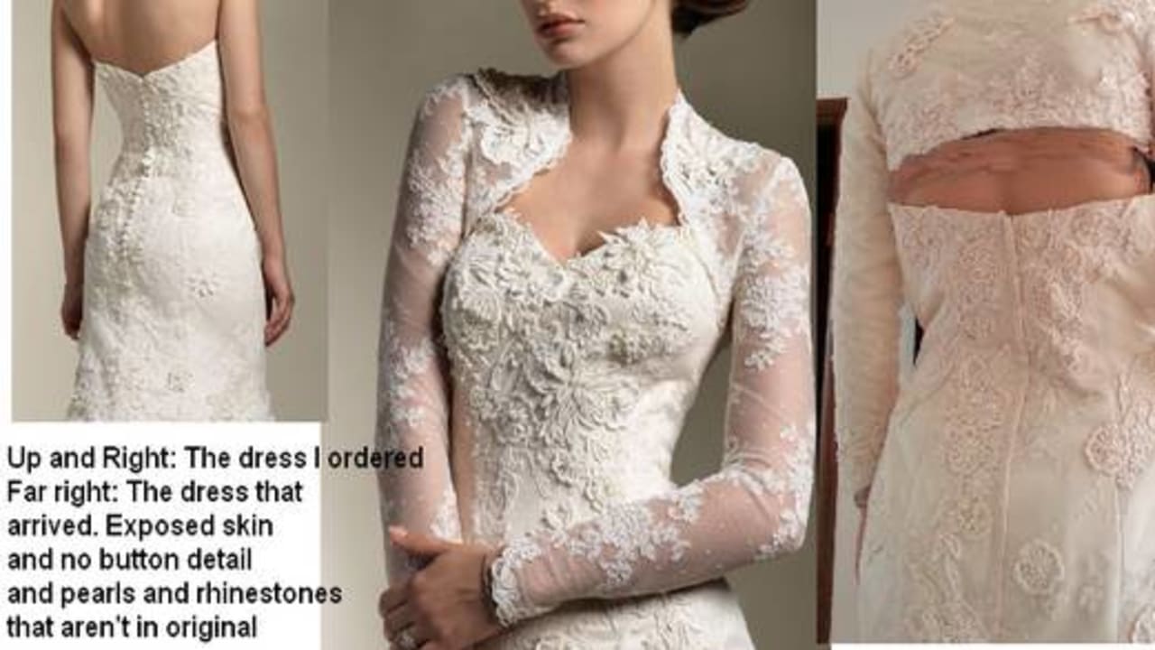 dress I ordered versus dress that came