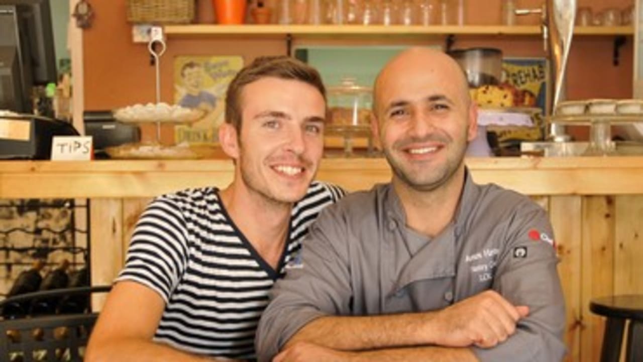 Amos and Christopher of Christopher's Cafe in Jaffa