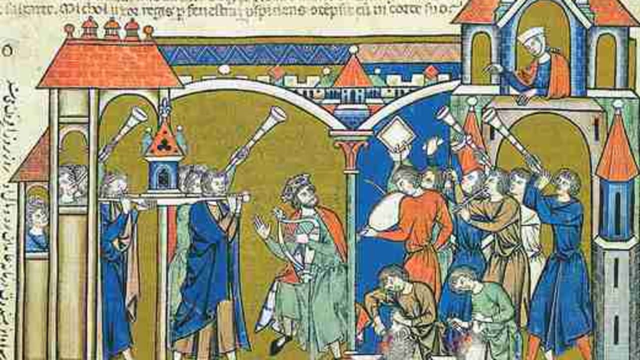 David dances in the presence of the ark