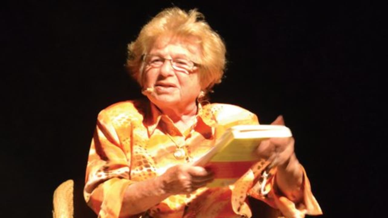 Dr. Ruth, speaking in Tel Aviv