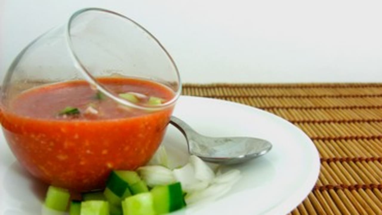 Watermelon and Tomato Gazpacho