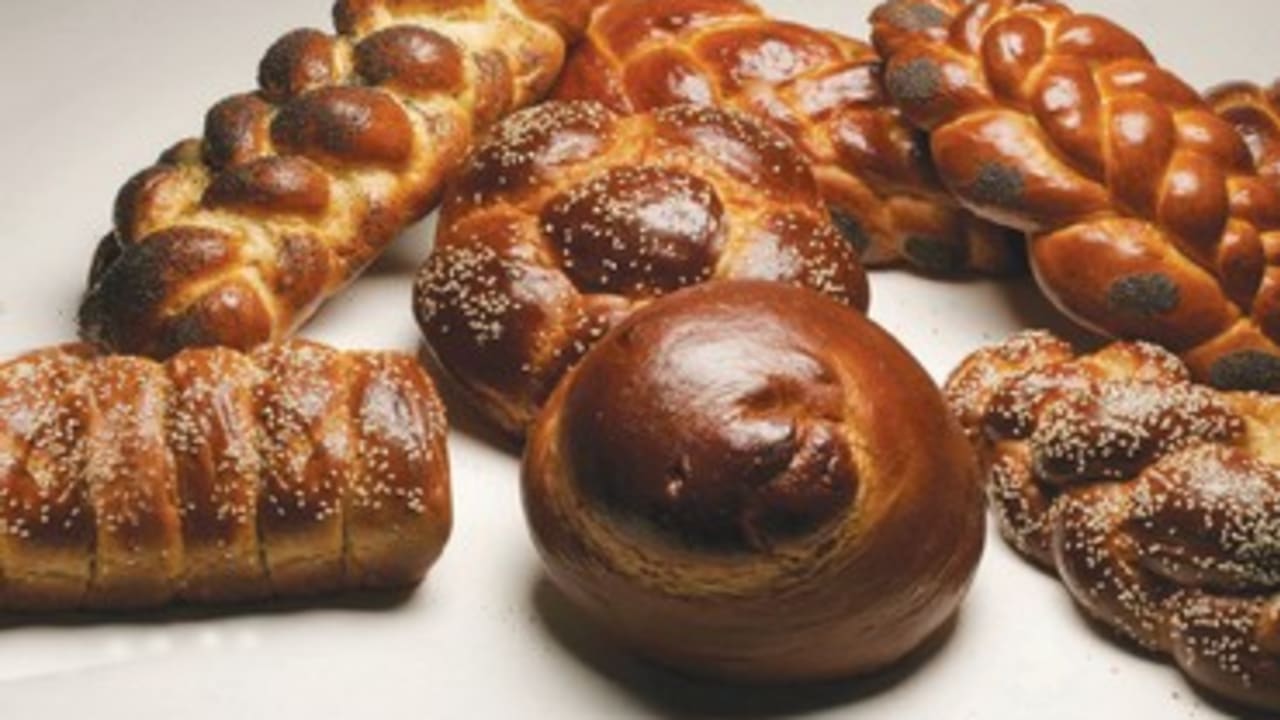 Selection of halla breads